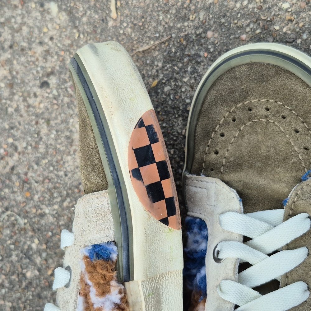 Vans Sneakers SK8-Hi Reissue Mixed Olive Blue‎ Suede Faux Fur Mens 6 Woman's 7.5 - Picture 6 of 14